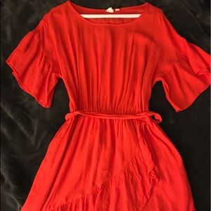 Gap red vibrant dress, quarter sleeve